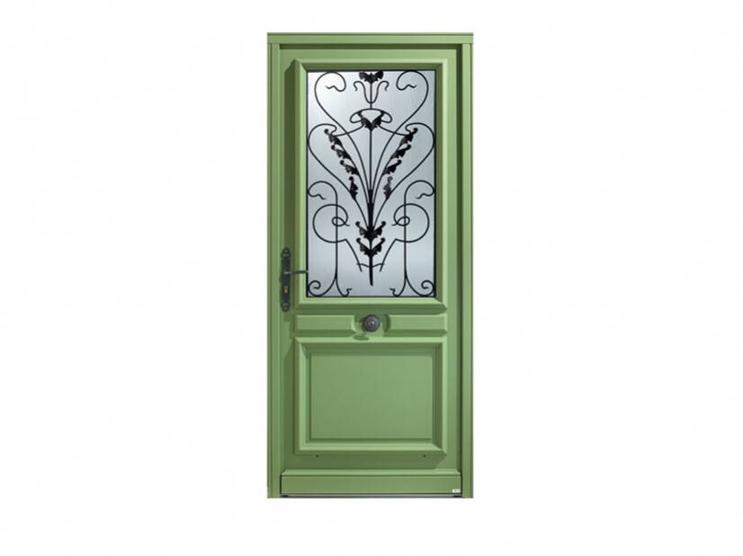 Porte d'entrée pavillonaire bois Valencay avec vitrage