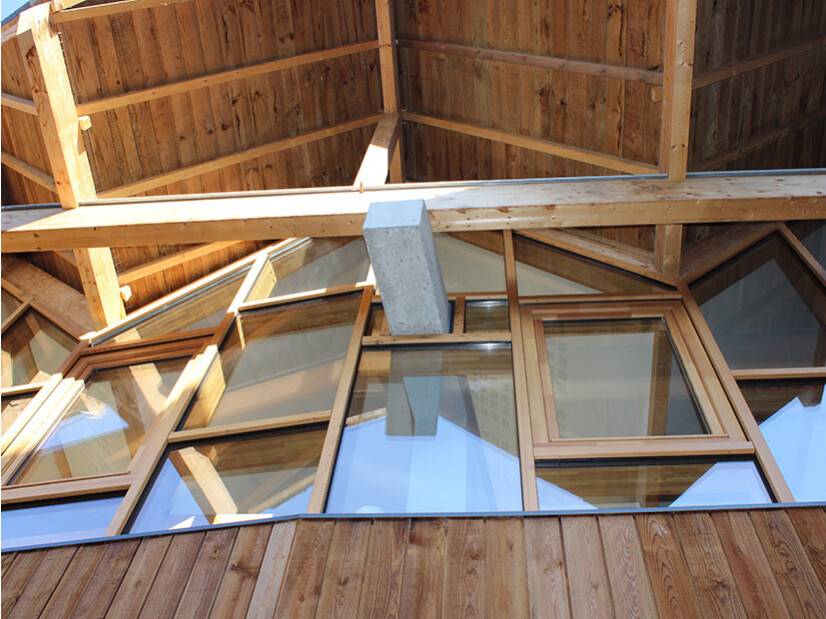 Bourneuf mur rideau Bois-Ecole de Vélizy ambiance bois par flamme