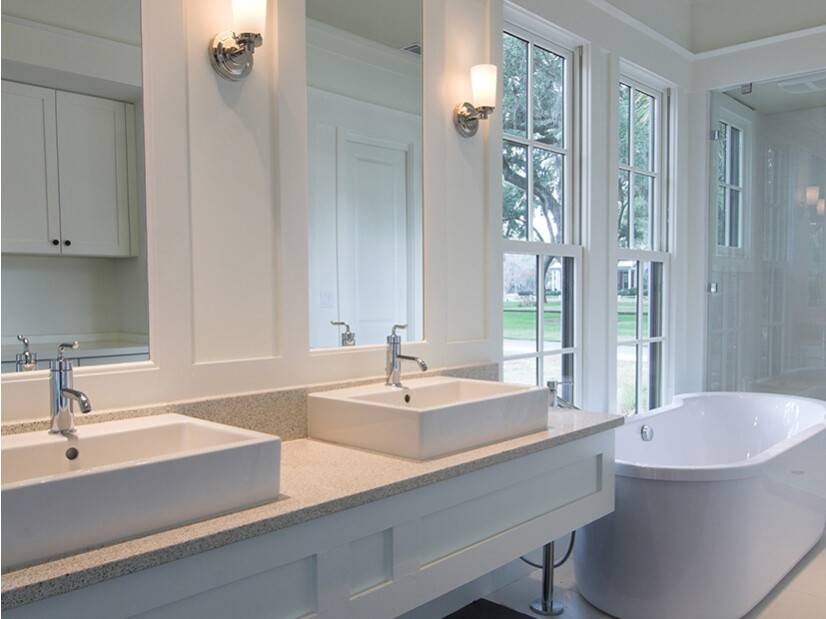 fenetre bois guillotine patit bois blanc salle de bain ambiance fenetre bois guillotine patit bois blanc salle de bain ambiance