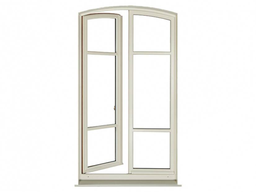 fenêtre bois cintrée blanche mouton et gueule de loup