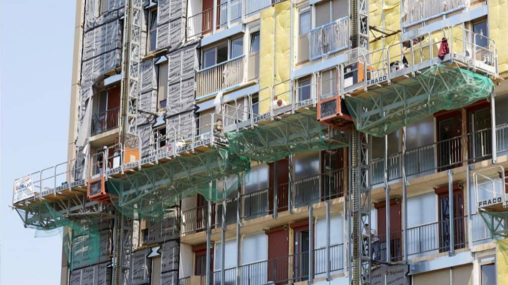 Isolation façade immeuble