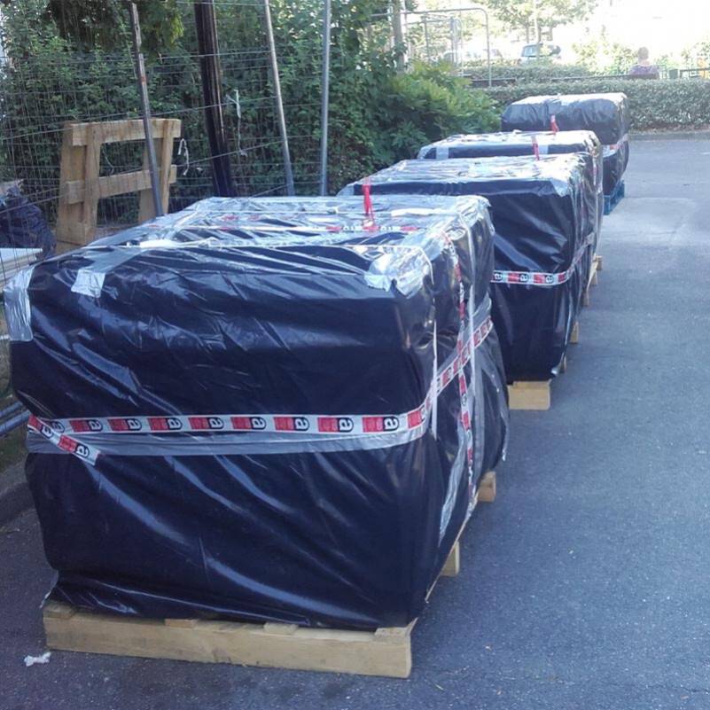 palettes d'amiante chantier protection