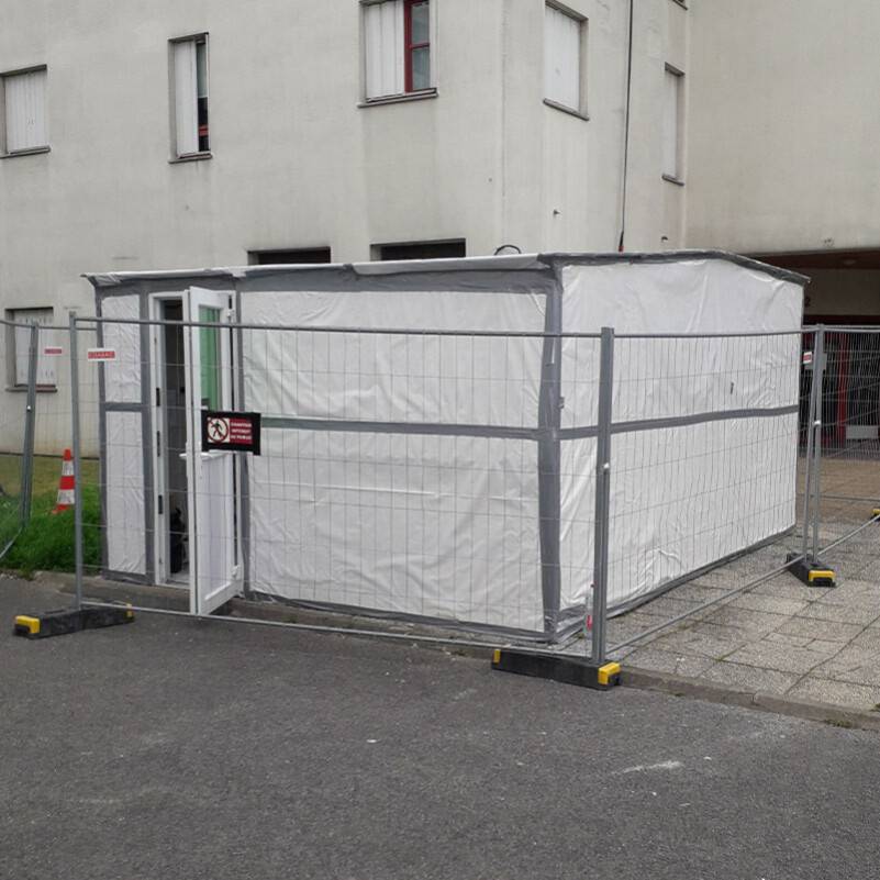cabine de désamiantage sur chantier