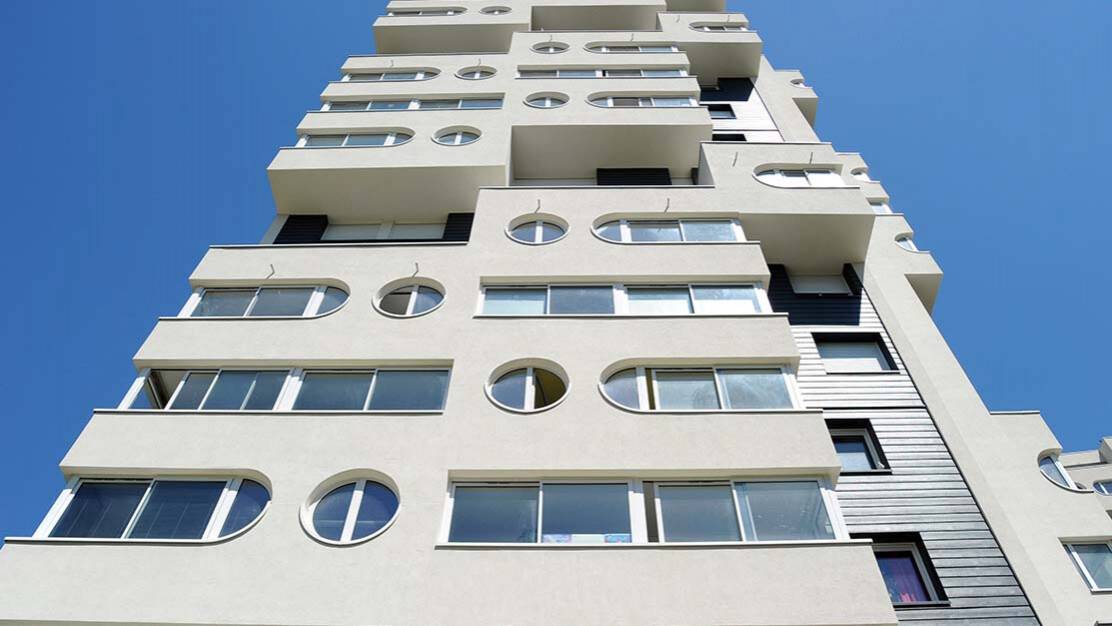 rénovation façade Sevran résidence Boétie 3 vue façade plongée