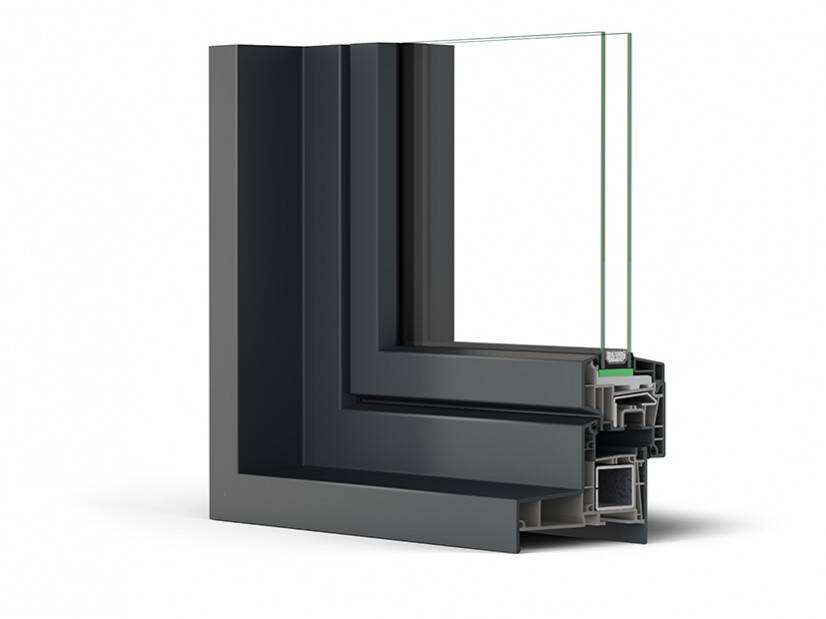 Angle droit gris anthracite fenêtre 5 chambres